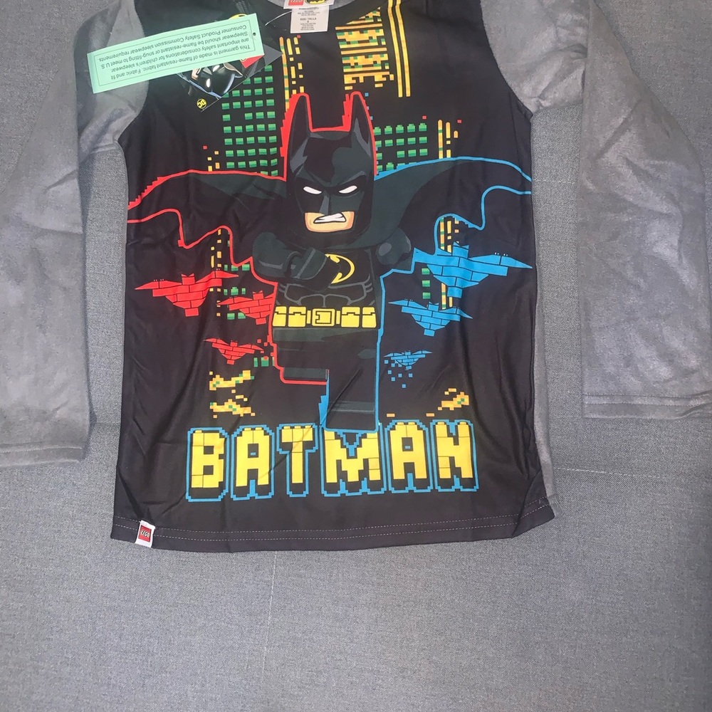 Brand new boys size 8 Batman lego micro fleece pajama set - Picture 3 of 6